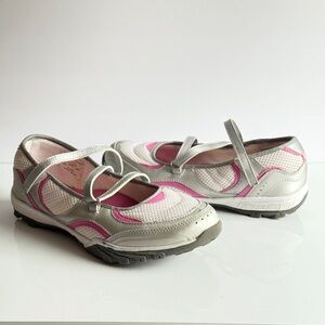Athletech Stylish Pink and Silver Shoes Size 8.5